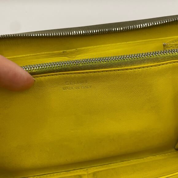 Celine Large Zip Around Wallet Multifuction Grained Calfskin Gray - Picture 9 of 16